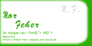 mor feher business card